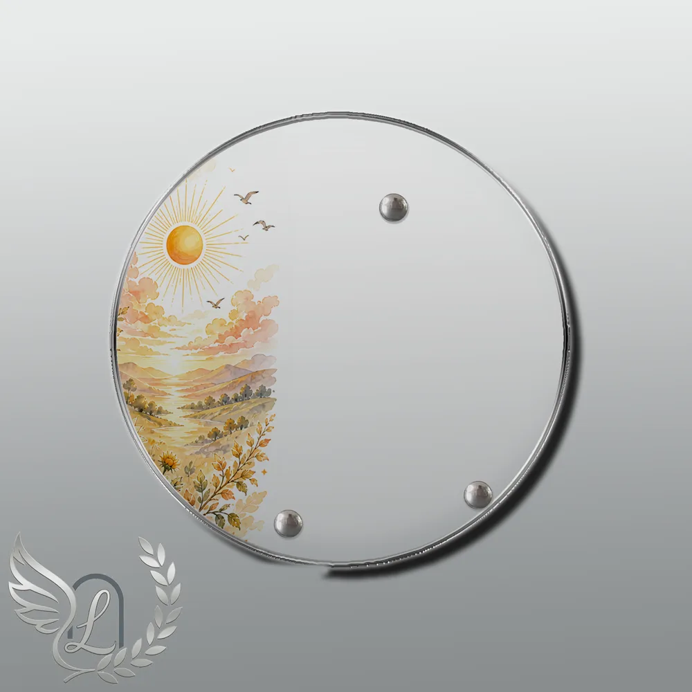 Plaque Circulaire Soleil nue motif 02