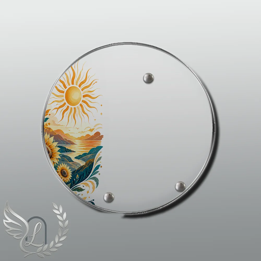 Plaque Circulaire Soleil nue motif 03