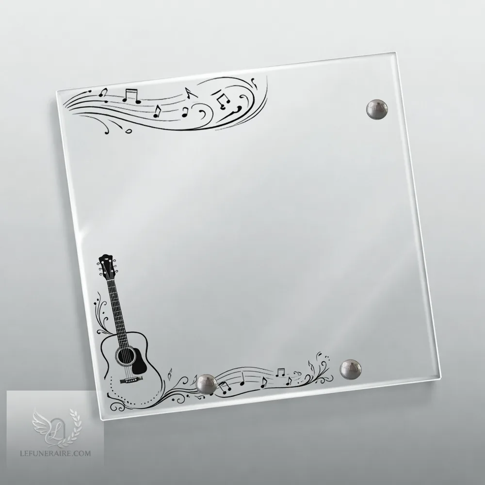 Plaque Carré Musique nue motif 02