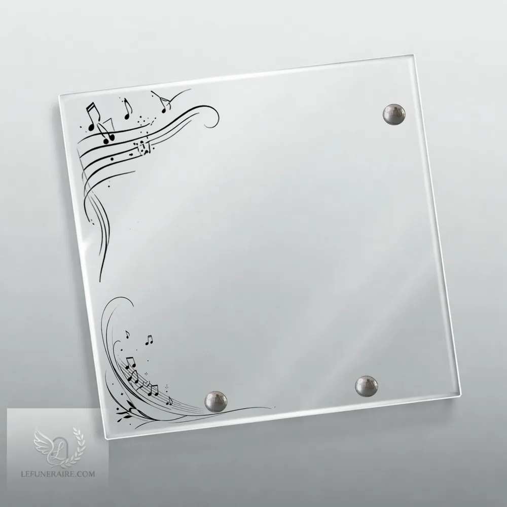 Plaque Carré Musique nue motif 03