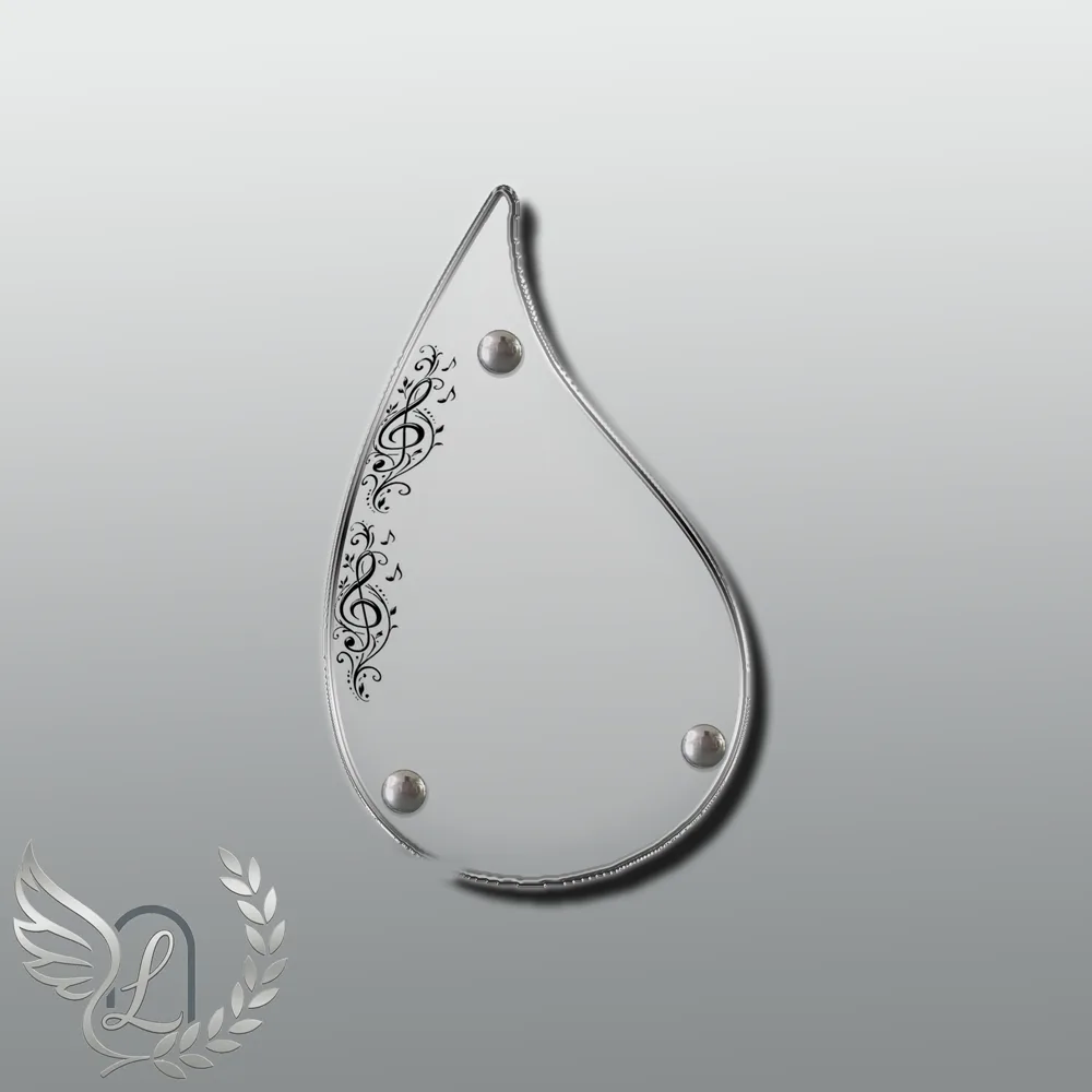 Plaque Flamme Musique nue motif 01