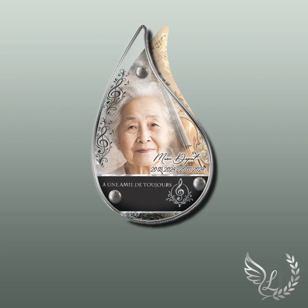 Plaque funéraire Musique forme Flamme
