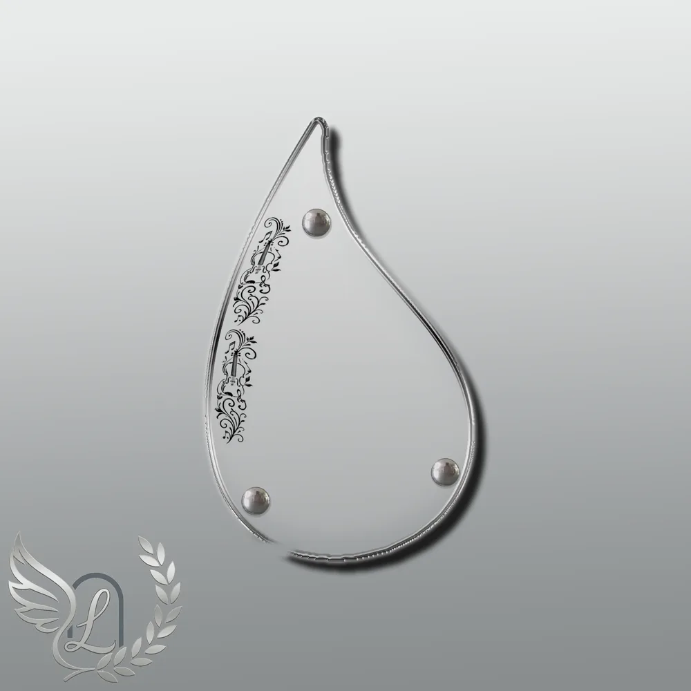 Plaque Flamme Musique nue motif 02