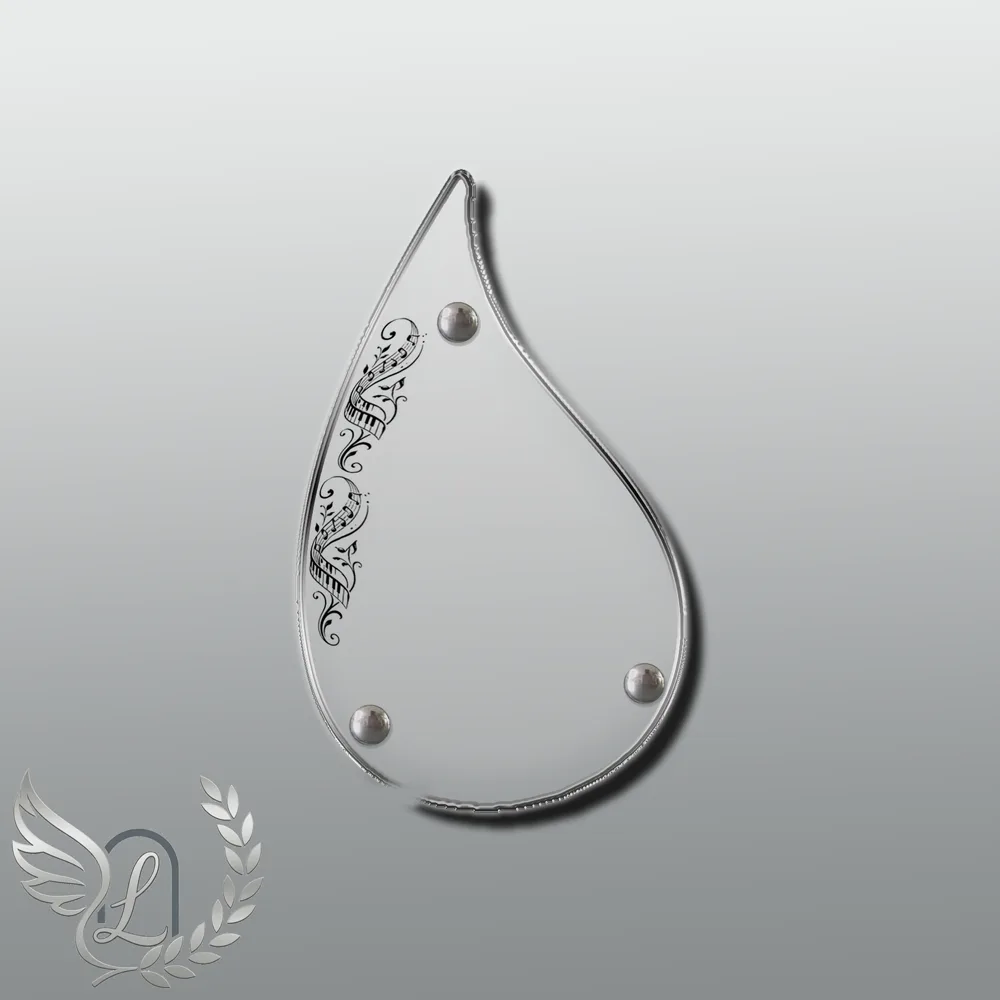 Plaque Flamme Musique nue motif 03