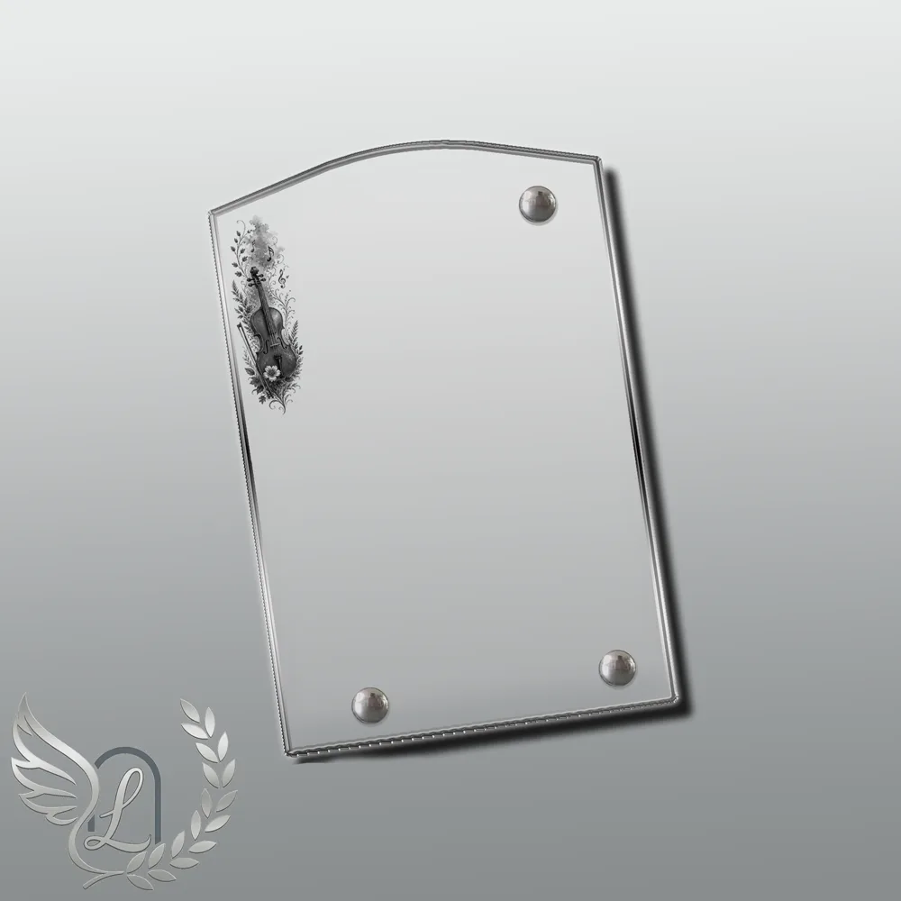 Plaque Stèle Musique nue motif 01