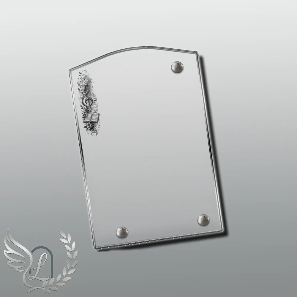 Plaque Stèle Musique nue motif 02