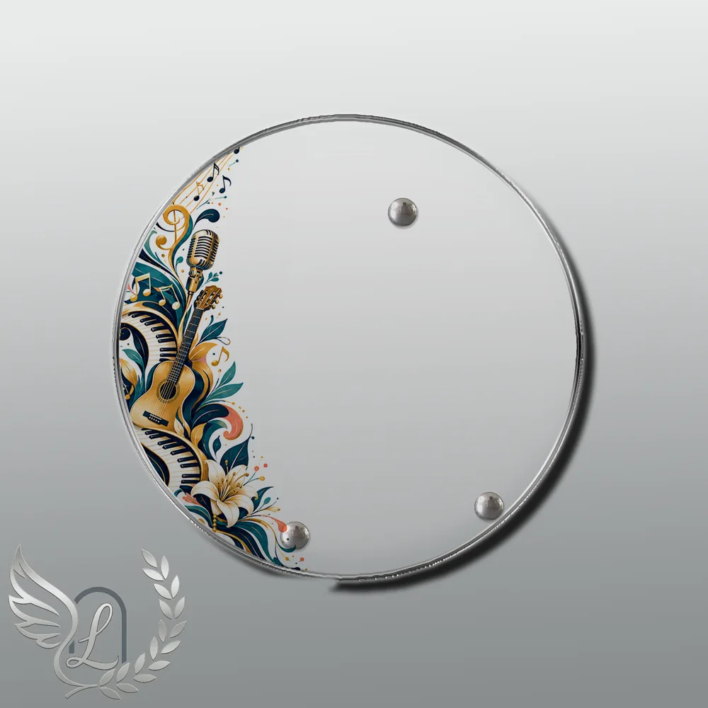 Plaque Circulaire Musique nue motif 01