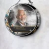Plaque funéraire médaillon rond musique suspendue par cordelette, kit de fixation inclus, 1er sous-décor