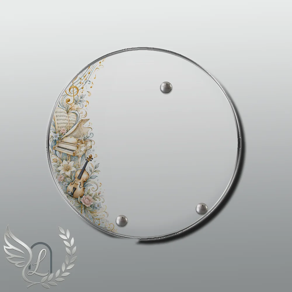 Plaque Circulaire Musique nue motif 02