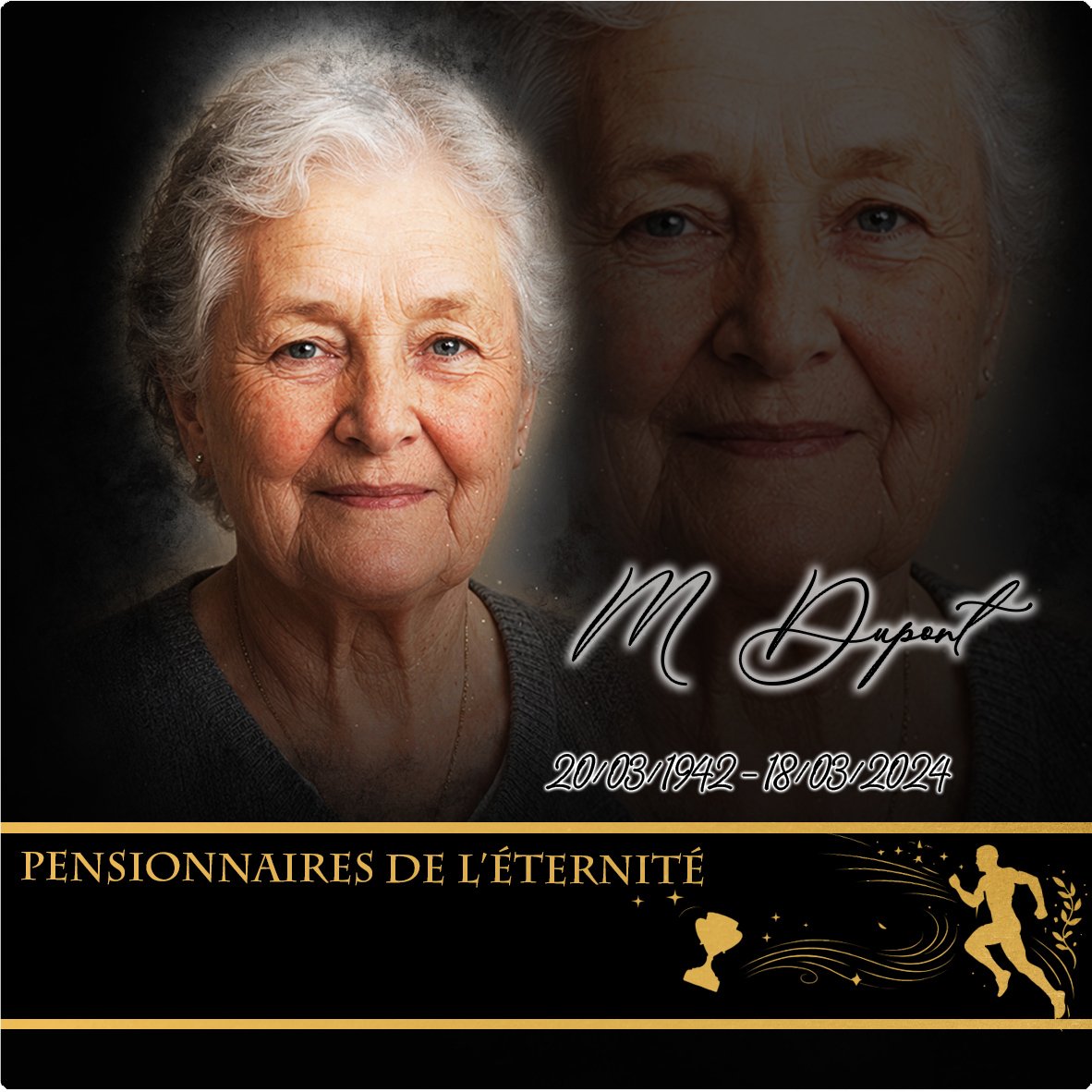 Plaque Carré Sport effet Crayon, ambiance complète portrait + fond