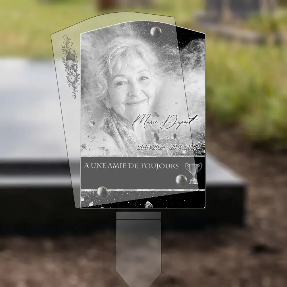 Plaque Stèle Sport plantée dans la terre
