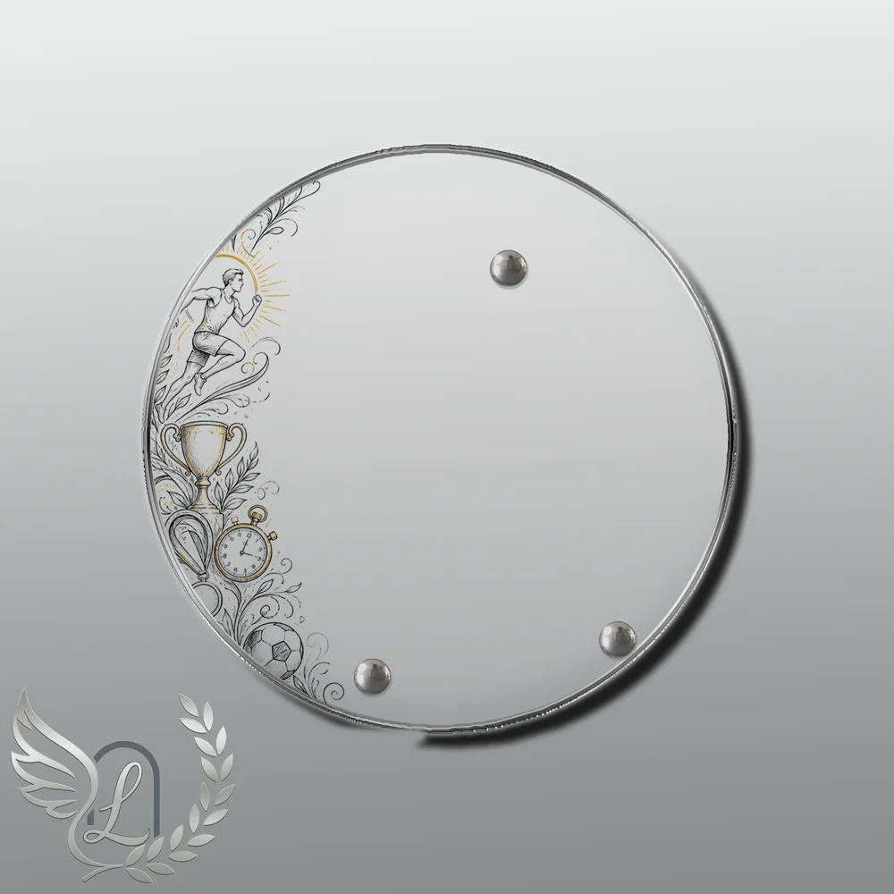 Plaque Circulaire Sport nue motif 01