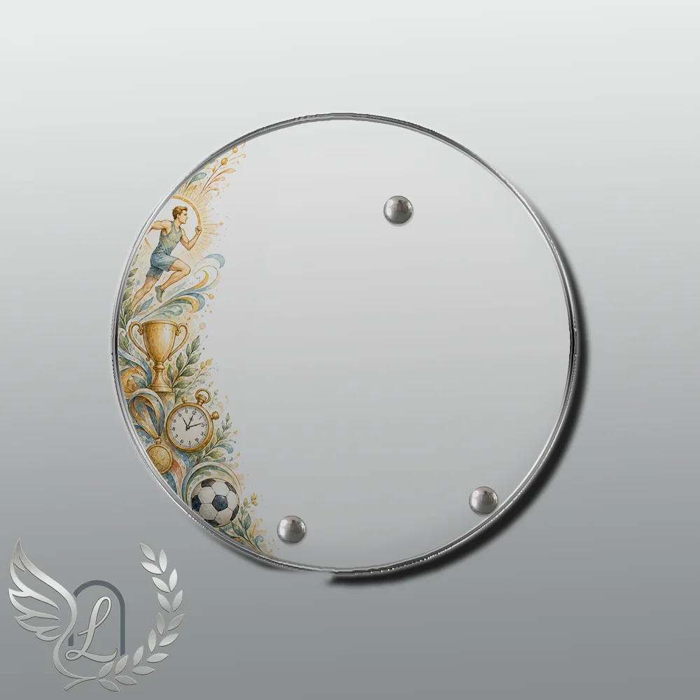 Plaque Circulaire Sport nue motif 02