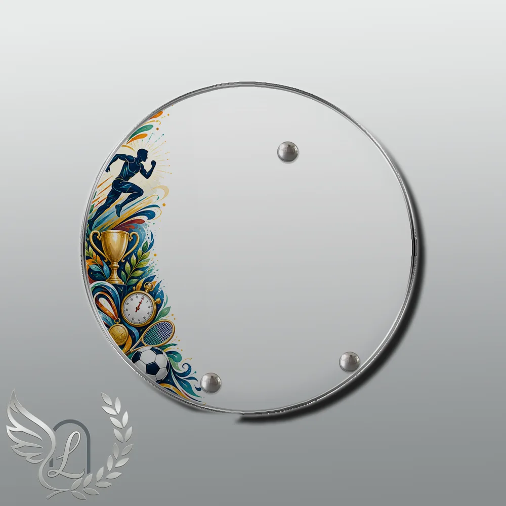 Plaque Circulaire Sport nue motif 03