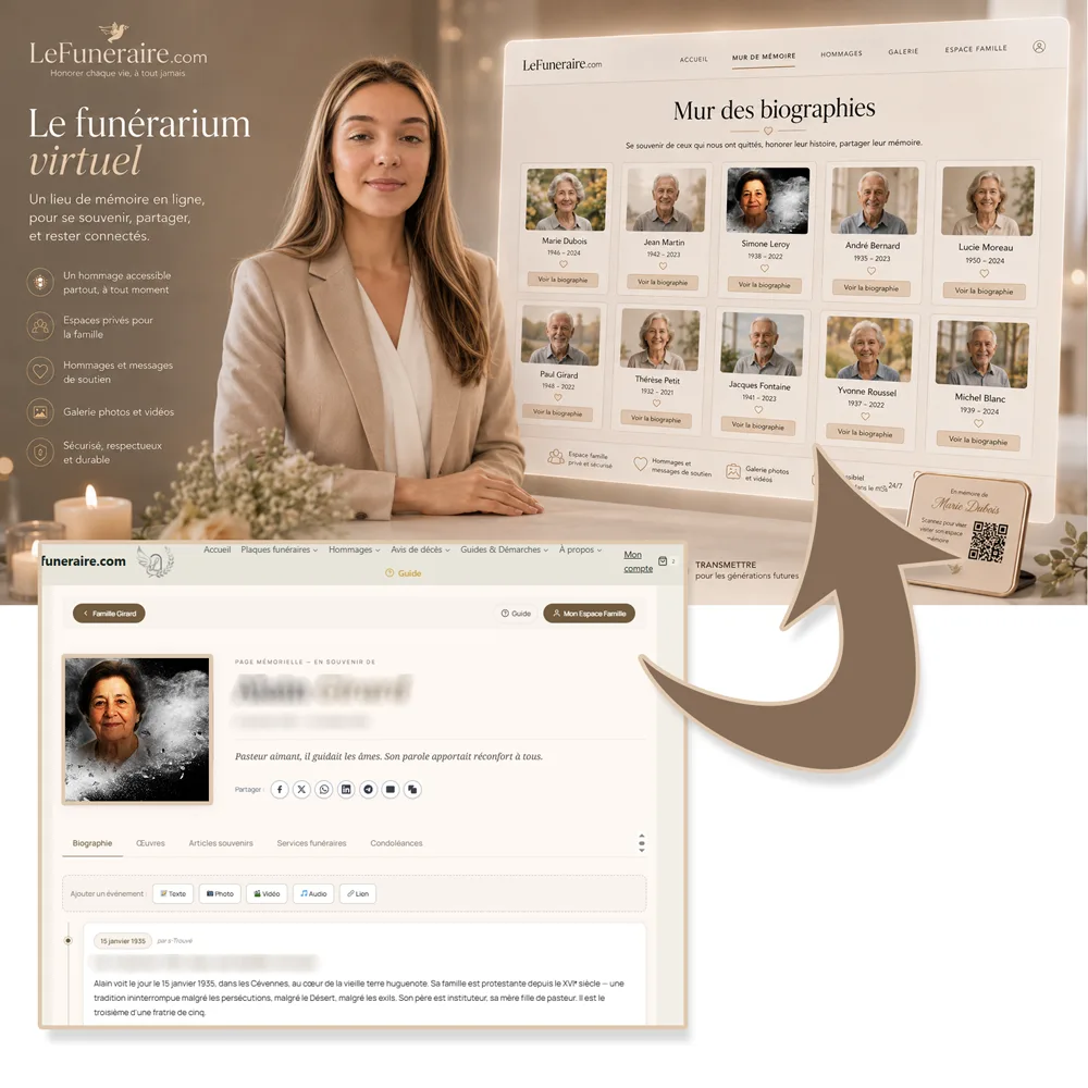 Funerarium virtuel — service complémentaire Voyage