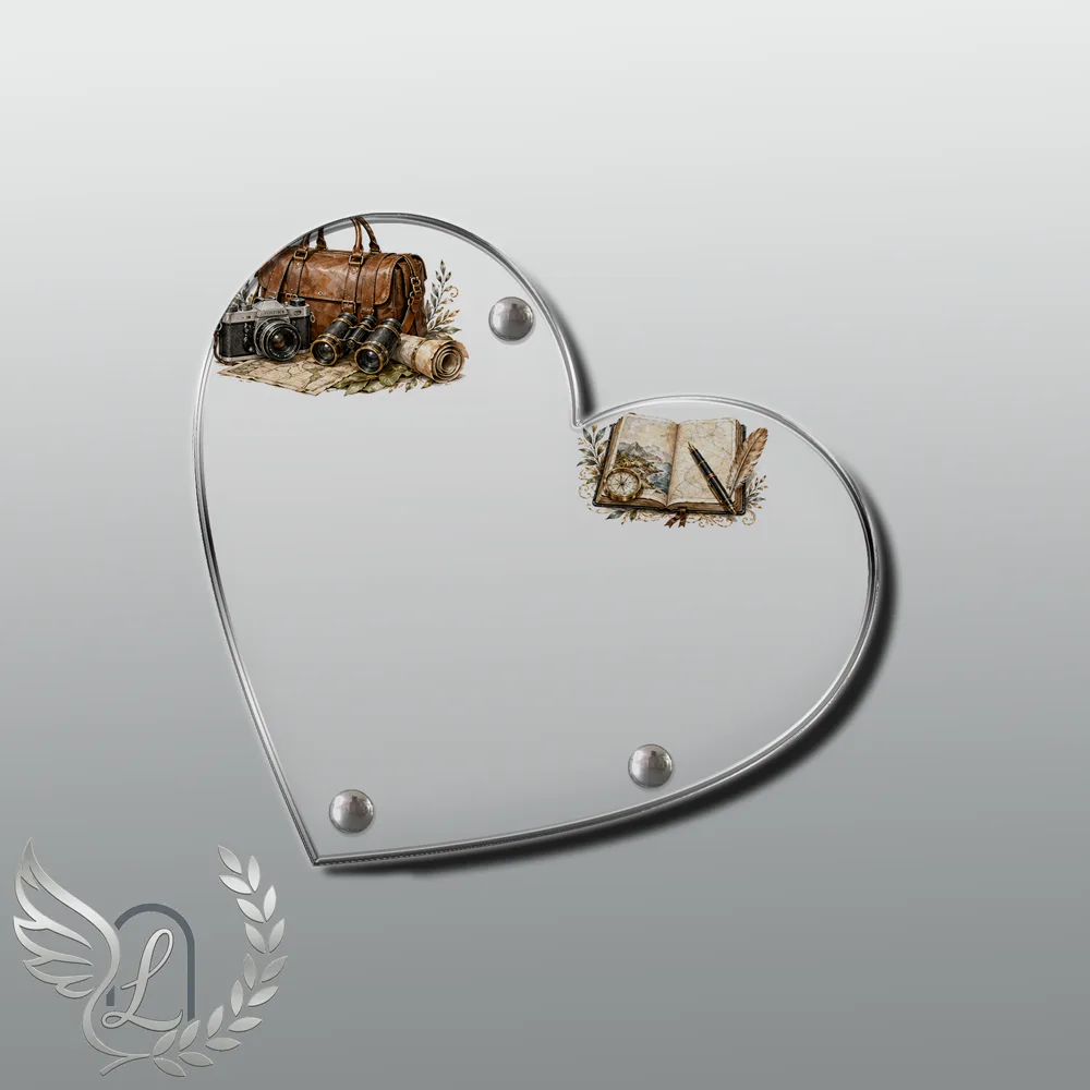 Plaque Cœur Voyage nue motif 01