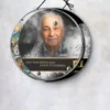 Plaque funéraire médaillon rond voyage suspendue par cordelette, kit de fixation inclus, 1er sous-décor