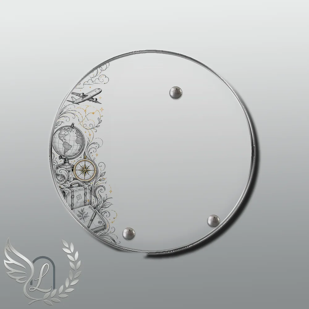 Plaque Circulaire Voyage nue motif 03