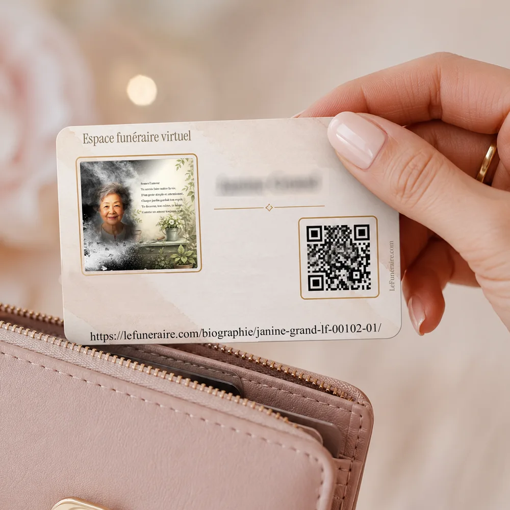 Carte souvenir QR — service complémentaire Jardinage