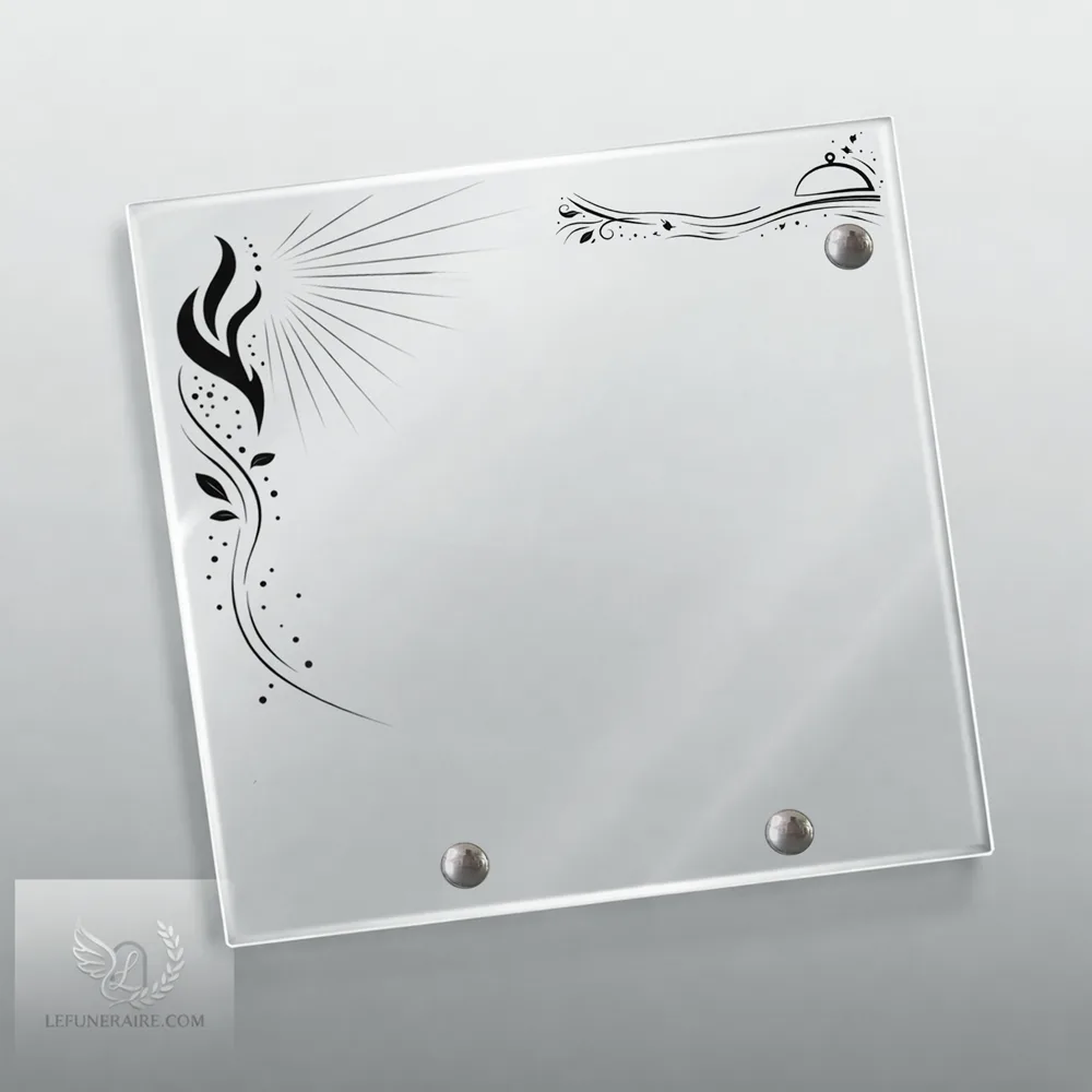 Plaque Carré Cuisine nue motif 01