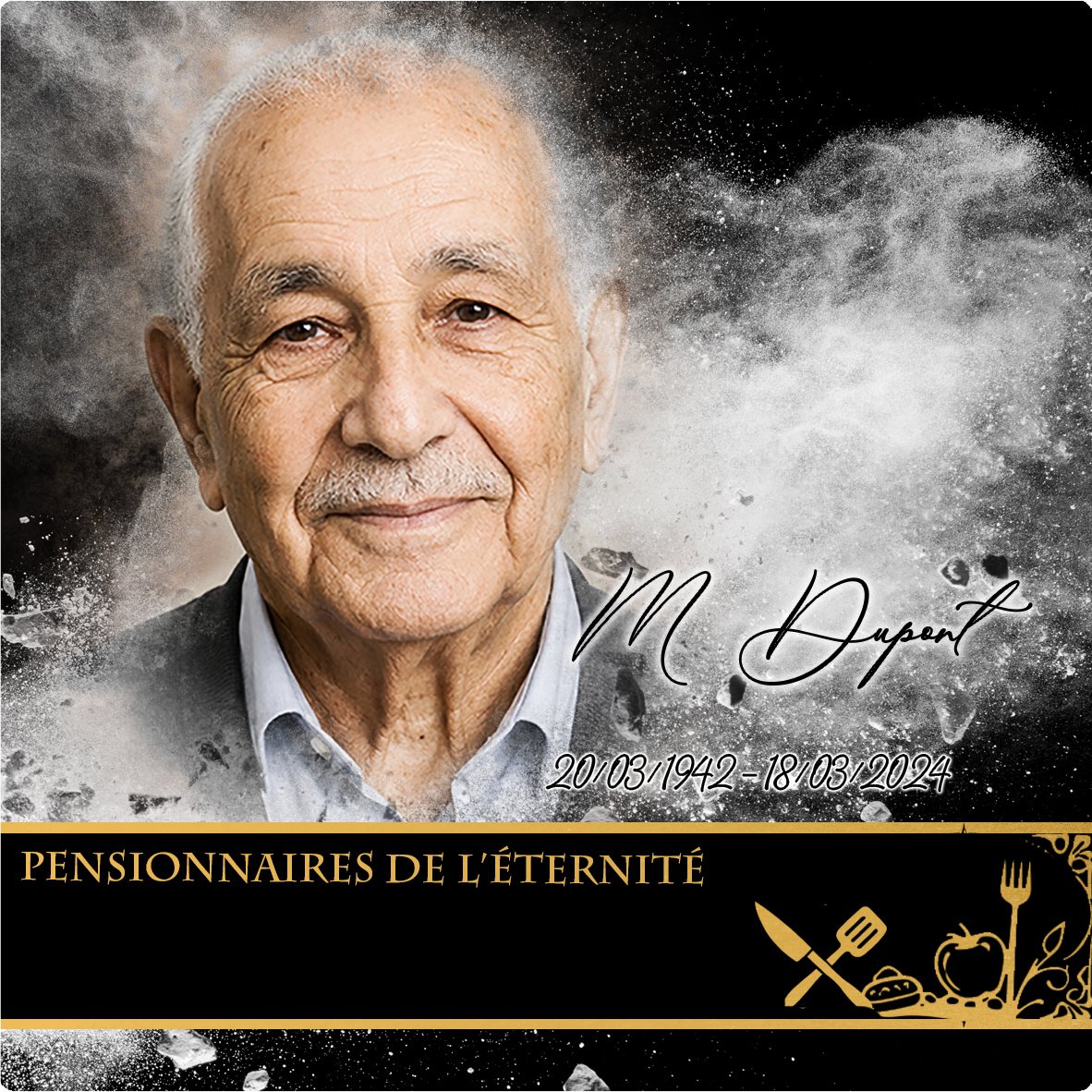 Plaque Carré Cuisine effet Éclat, ambiance complète portrait + fond