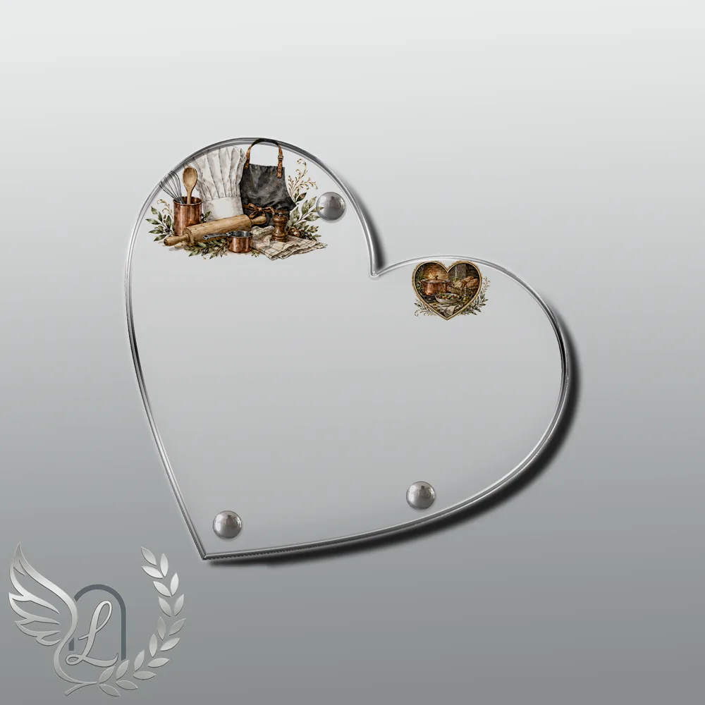 Plaque Cœur Cuisine nue motif 01