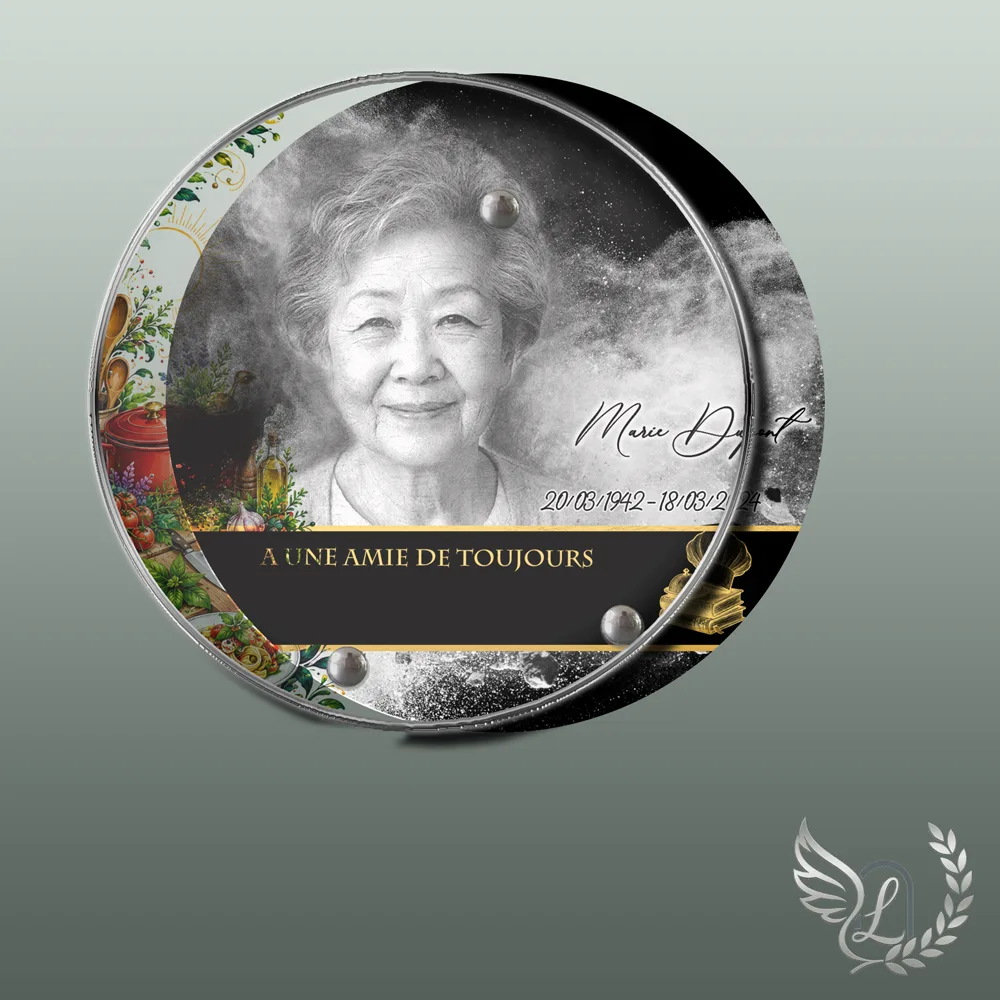 Plaque funéraire Cuisine forme Circulaire