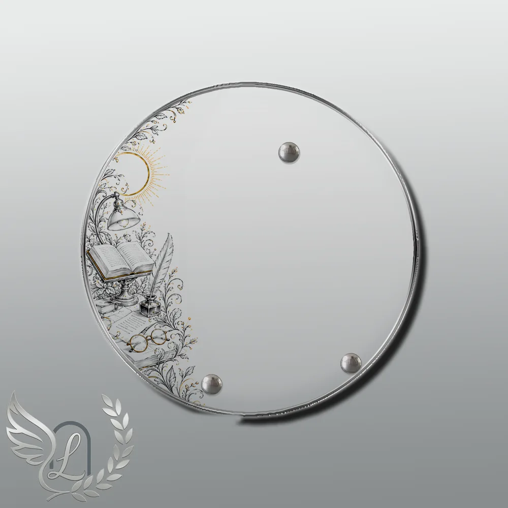 Plaque Circulaire Lecture nue motif 01