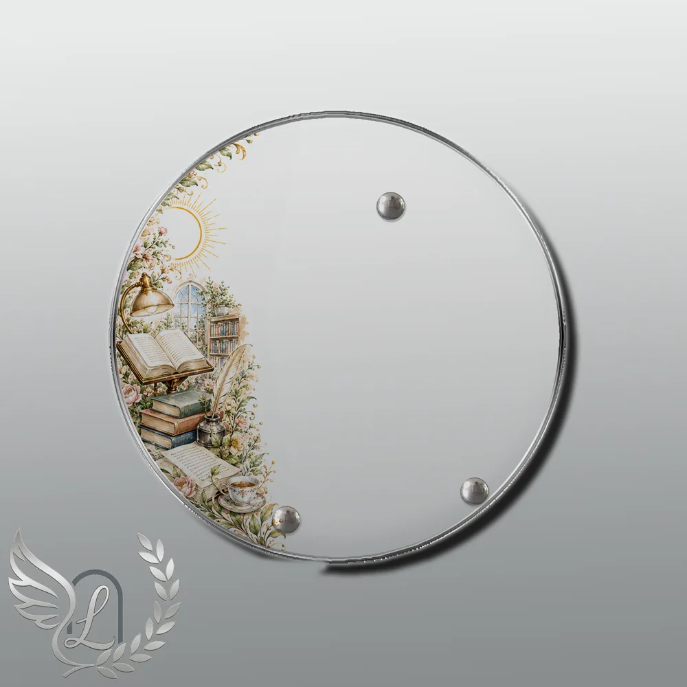 Plaque Circulaire Lecture nue motif 02