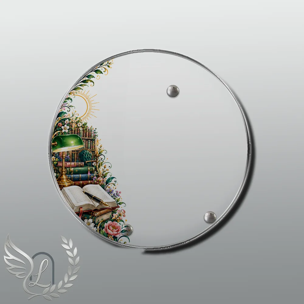 Plaque Circulaire Lecture nue motif 03