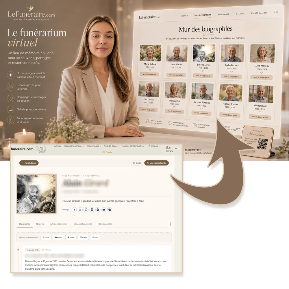 Funerarium virtuel — service complémentaire Moto