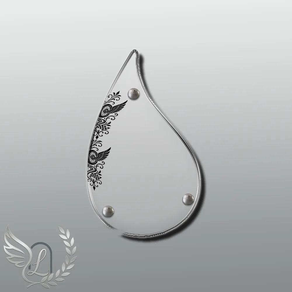 Plaque Flamme Moto nue motif 02