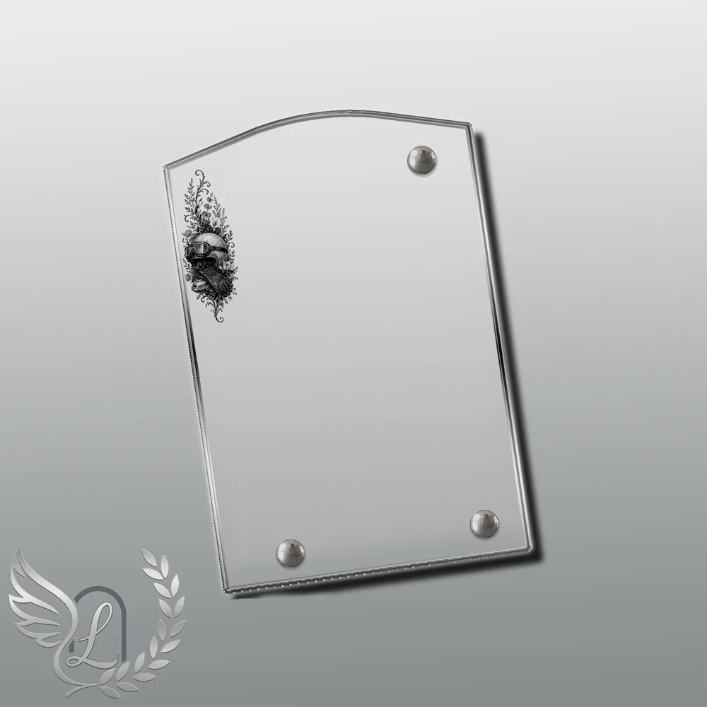 Plaque Stèle Moto nue motif 01