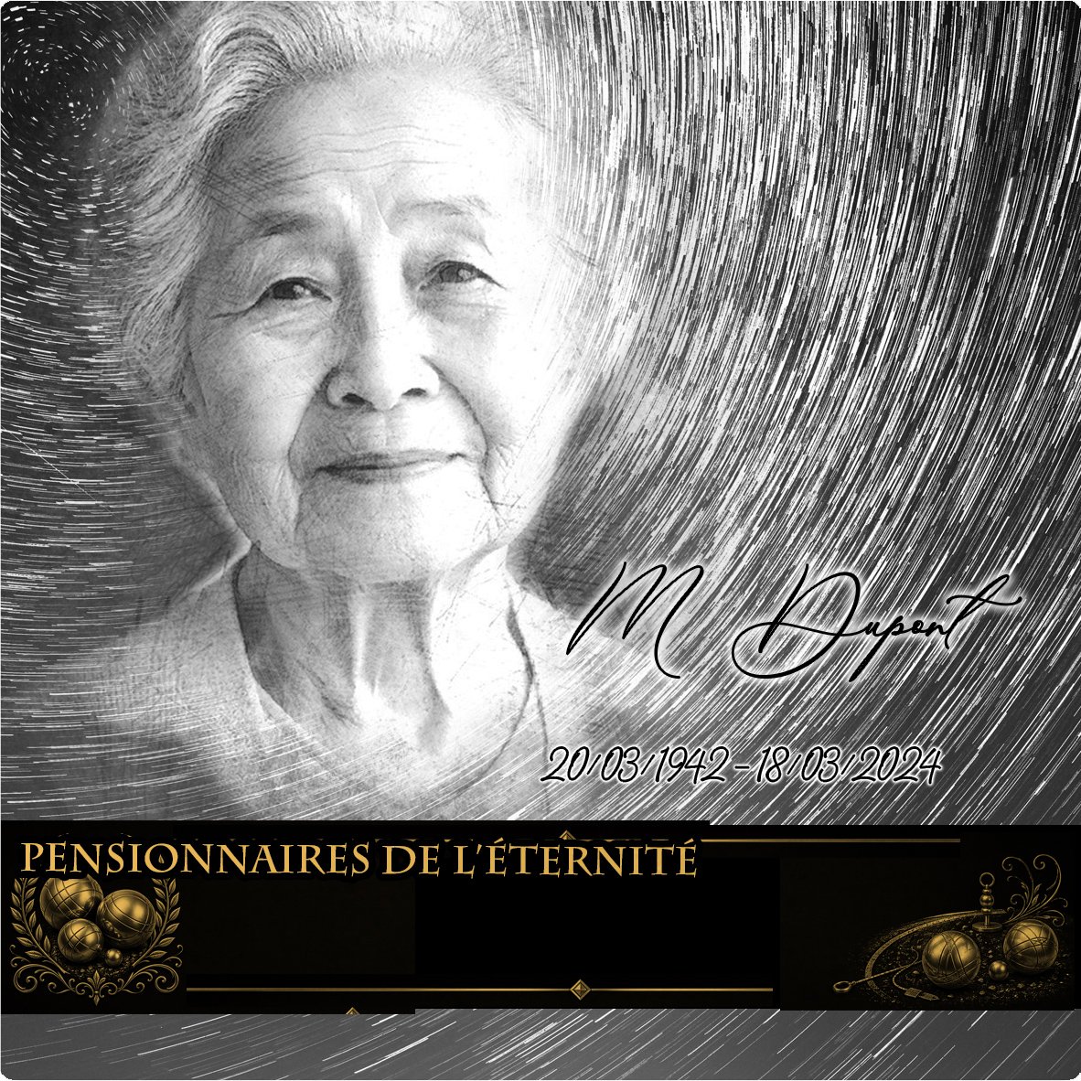 Plaque Carré Pétanque effet Pastel, ambiance complète portrait + fond