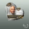 Plaque funéraire cœur pétanque collée sur pierre tombale, double-face professionnel inclus, 1er sous-décor du thème