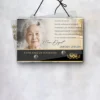 Plaque funéraire panoramique pétanque suspendue par cordelette, kit de fixation inclus, 1er sous-décor