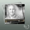 Plaque funéraire carré couture collée sur pierre tombale, double-face professionnel inclus, 1er sous-décor du thème
