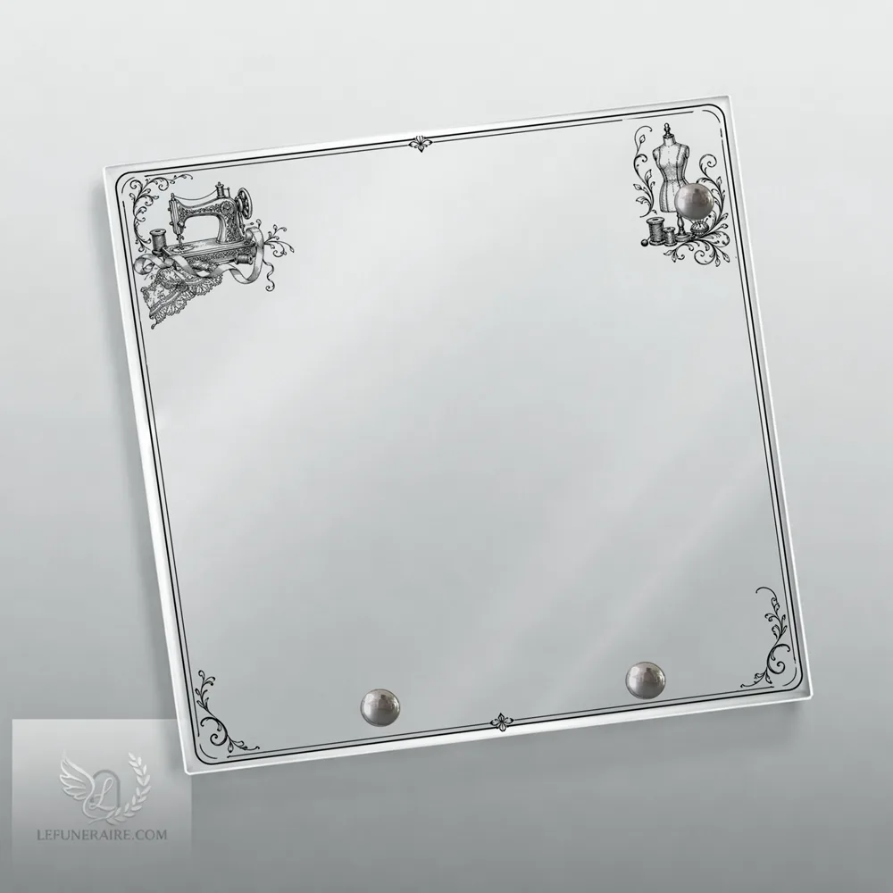Plaque Carré Couture nue motif 02
