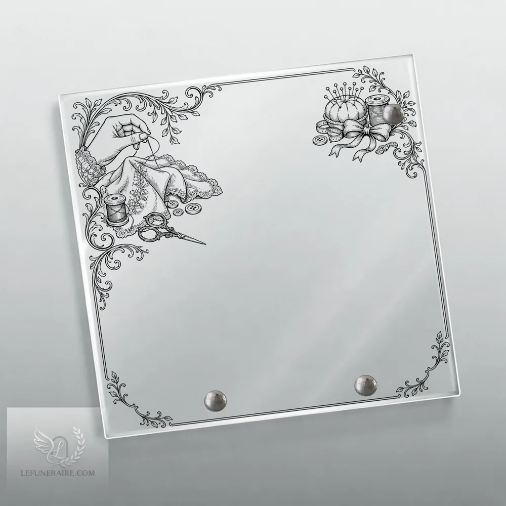 Plaque Carré Couture nue motif 03