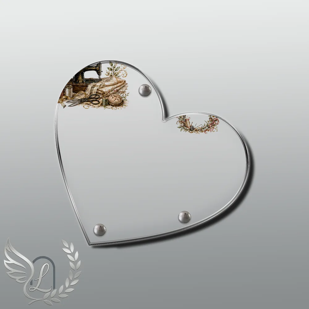 Plaque Cœur Couture nue motif 01