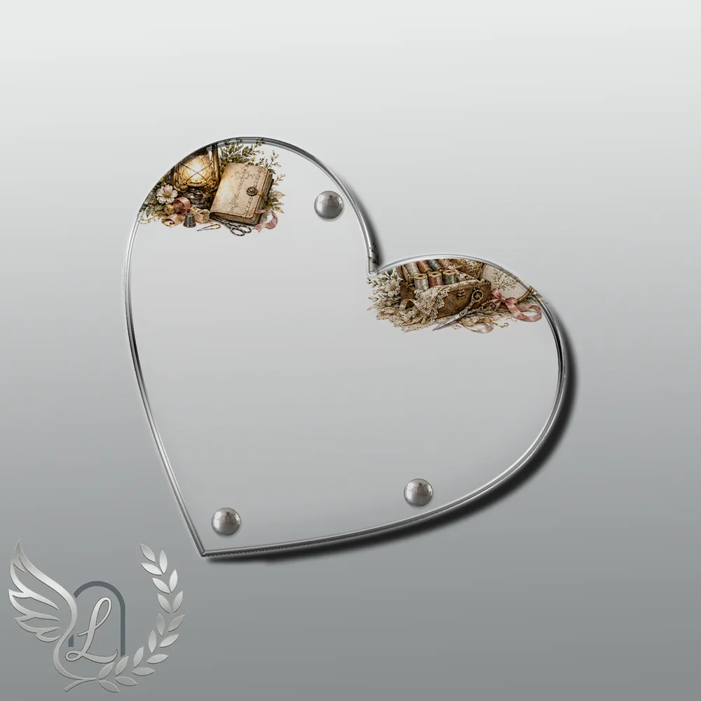 Plaque Cœur Couture nue motif 02