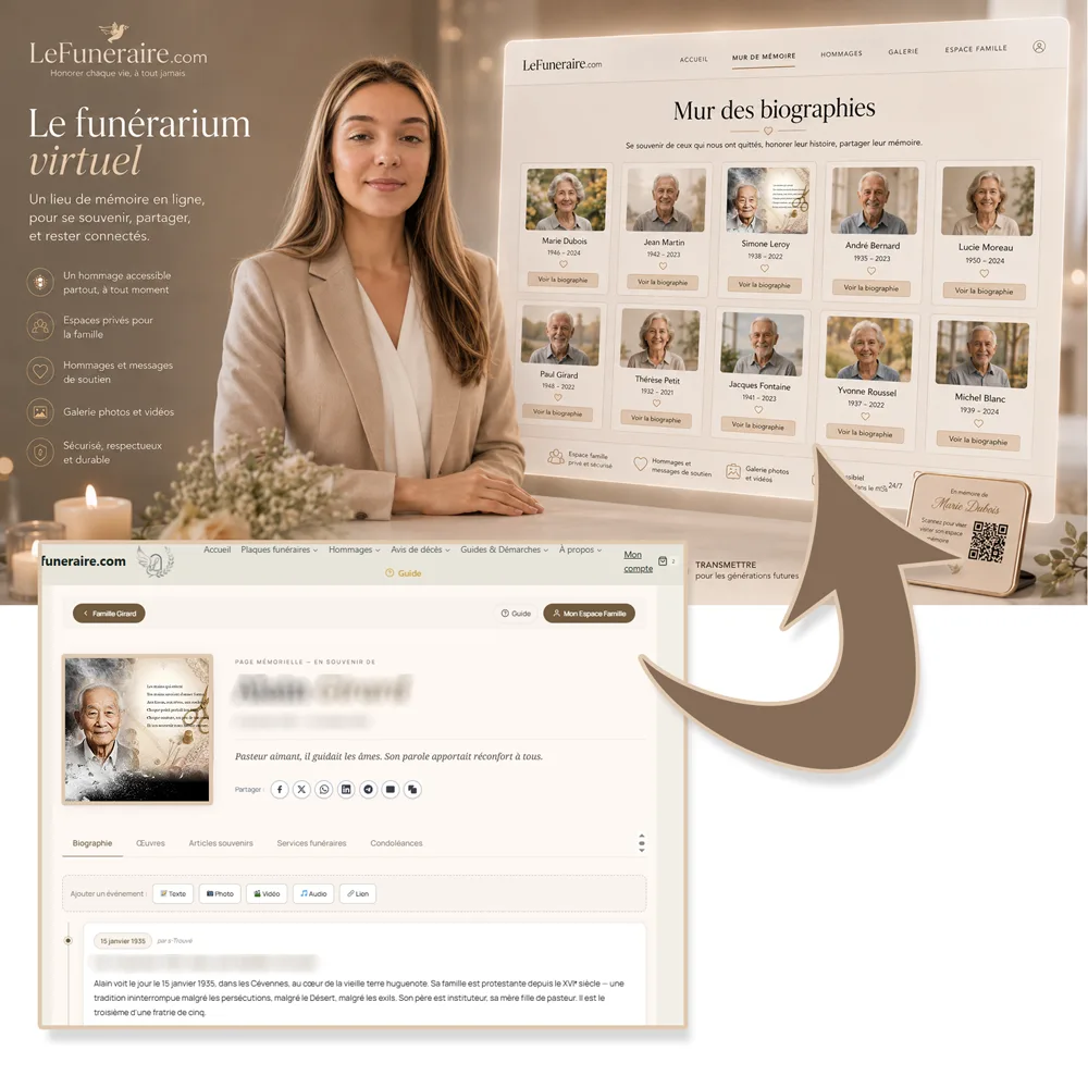 Funerarium virtuel — service complémentaire Couture