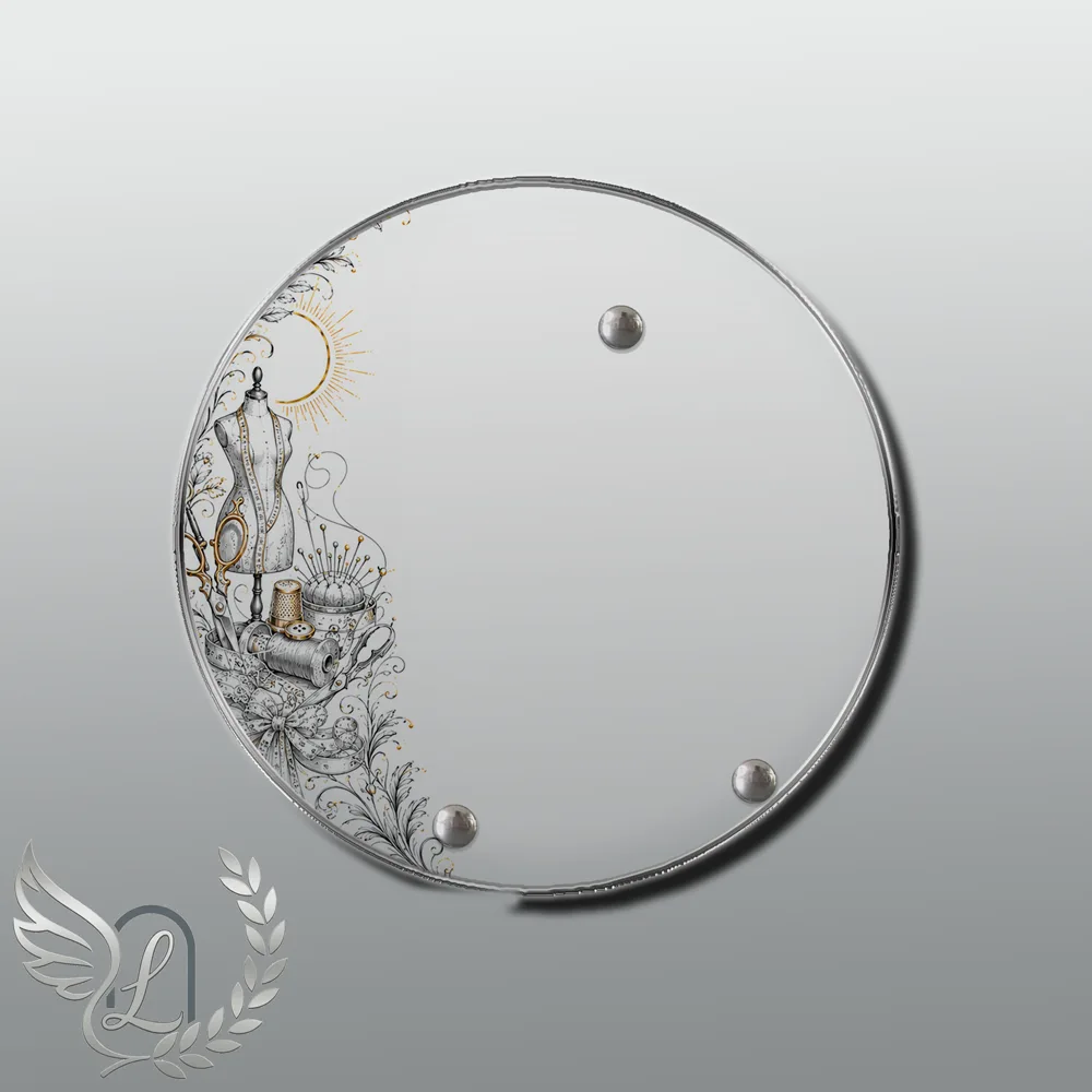 Plaque Circulaire Couture nue motif 01