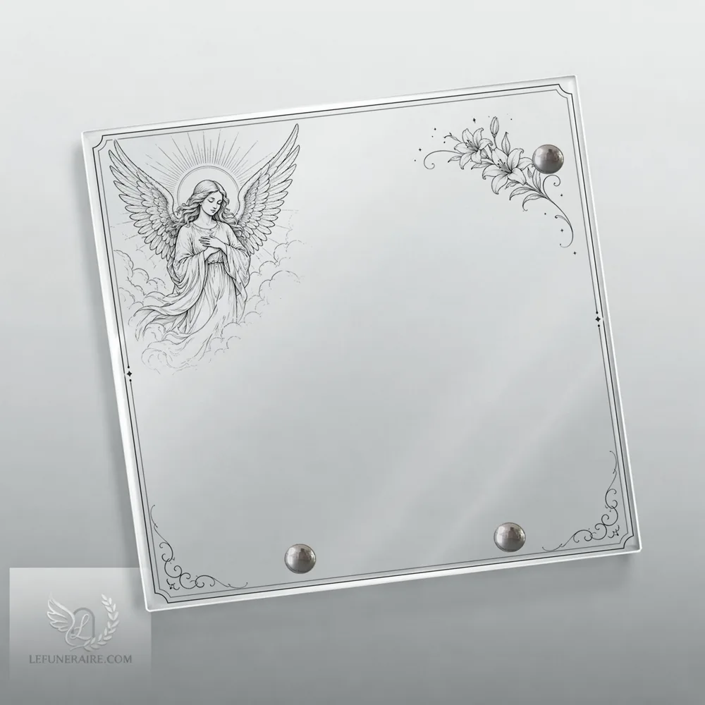 Plaque Carré Ange nue motif 01