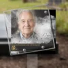 Plaque funéraire carré ange plantée par appendice plexiglas, sol meuble ou pot, 1er sous-décor