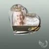 Plaque funéraire cœur ange collée sur pierre tombale, double-face professionnel inclus, 1er sous-décor du thème