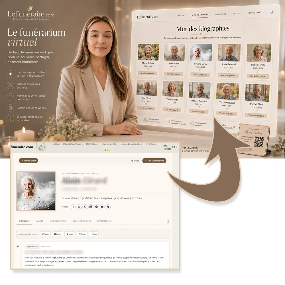Funerarium virtuel — service complémentaire Ange