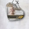 Plaque funéraire cœur ange suspendue par cordelette, kit de fixation inclus, 1er sous-décor