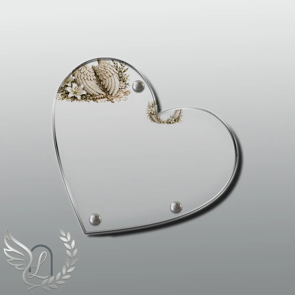 Plaque Cœur Ange nue motif 03