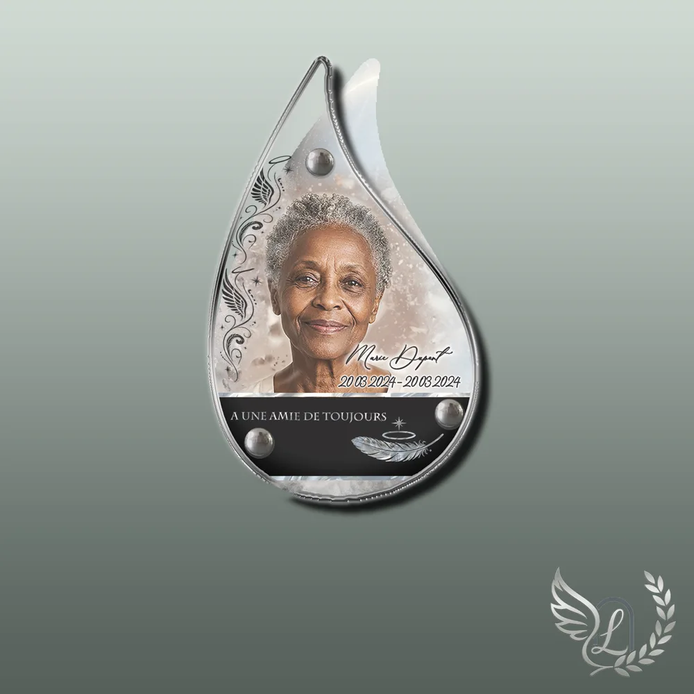Plaque funéraire Ange forme Flamme